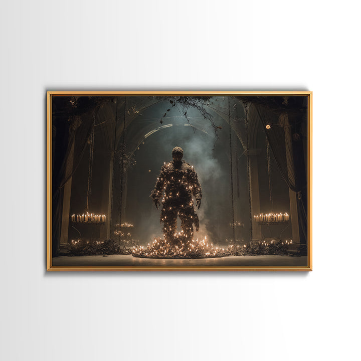 The Candlewax Man, Landscape Wall Art, Spooky Home Decor, Canvas Print, Halloween Wall Decor, Gothic Home Decor, Halloween Wall Art