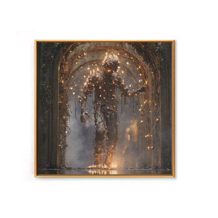 The Candlewax Man, Square Wall Art, Dark Fantasy Wall Art, Canvas Print, Halloween Wall Decor, Gothic Home Decor, Dark Fantasy Art