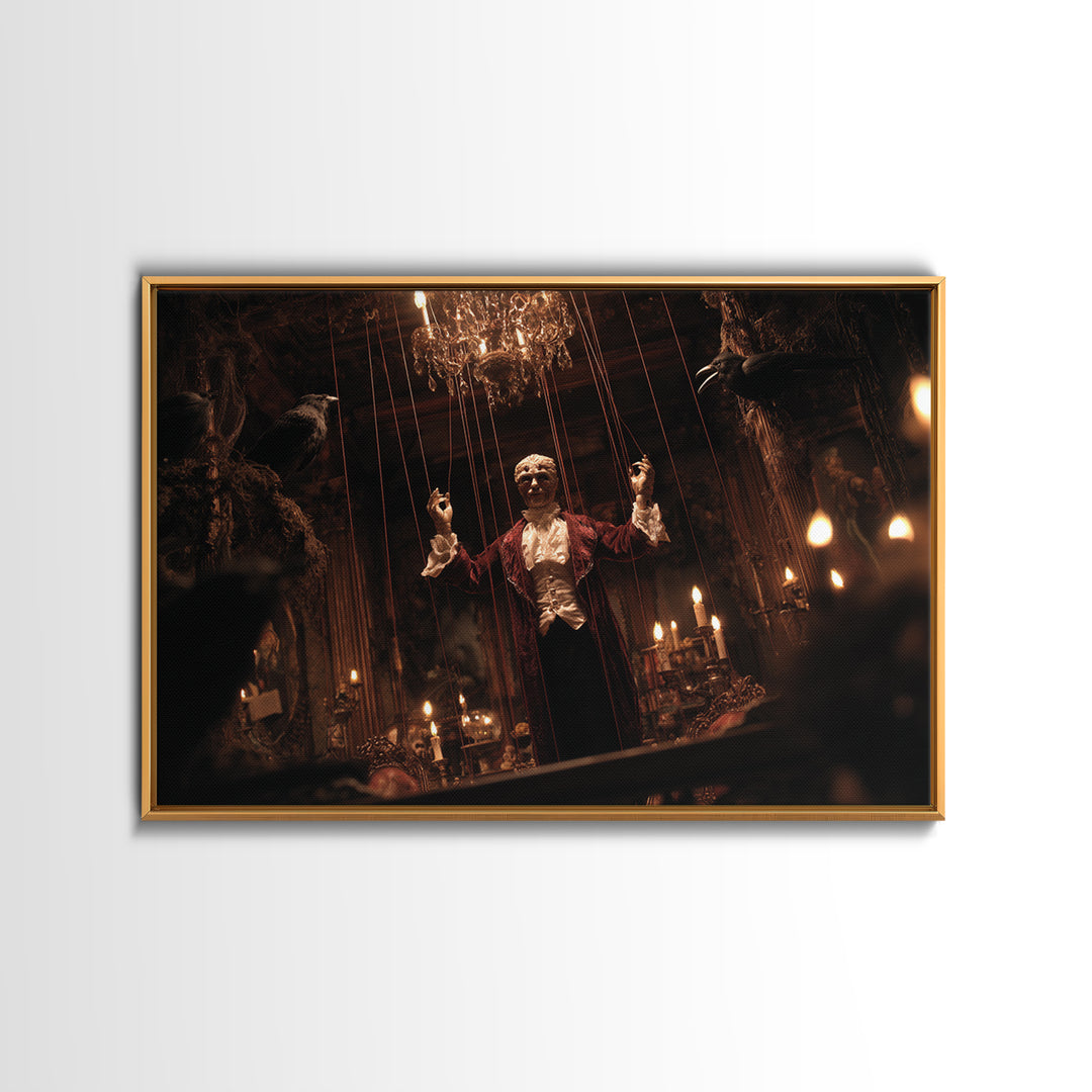 The Marionette Master, Landscape Wall Art, Dark Halloween Decor, Canvas Print, Halloween Wall Decor, Gothic Home Decor, Horror Wall Art