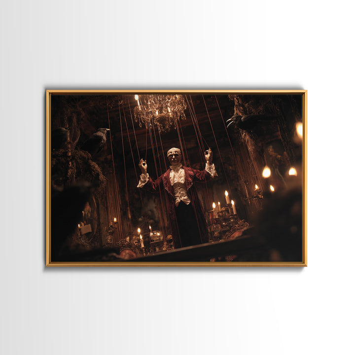 The Marionette Master, Landscape Wall Art, Dark Halloween Decor, Canvas Print, Halloween Wall Decor, Gothic Home Decor, Horror Wall Art