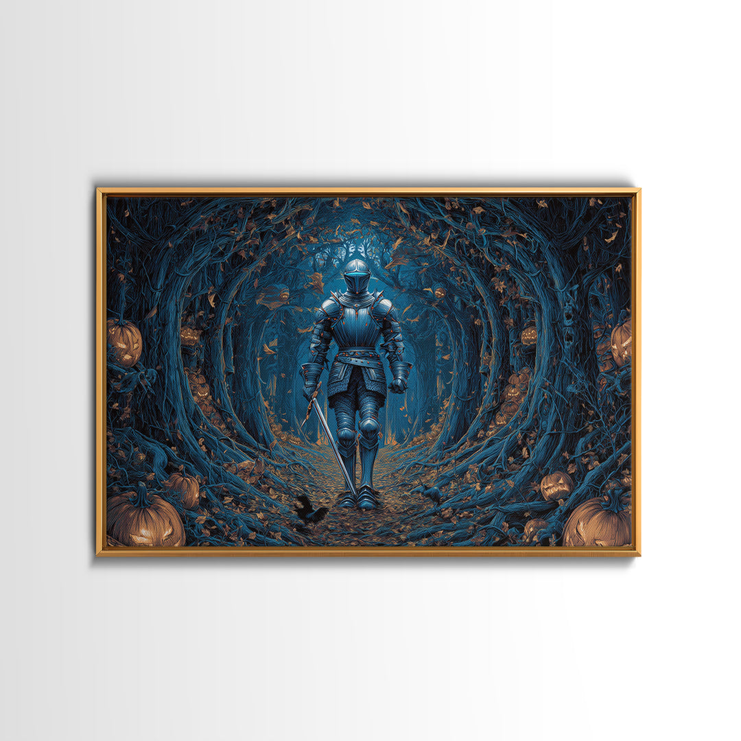 The Spectral Knight, Landscape Wall Art, Dark Fantasy Wall Art, Canvas Print, Halloween Wall Decor, Gothic Home Decor, Halloween Decor