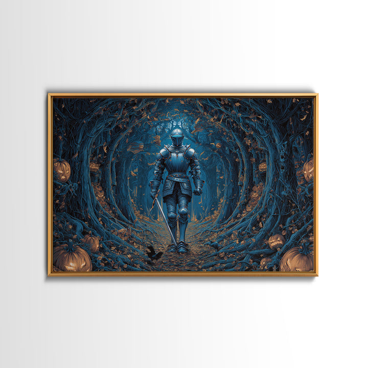 The Spectral Knight, Landscape Wall Art, Dark Fantasy Wall Art, Canvas Print, Halloween Wall Decor, Gothic Home Decor, Halloween Decor