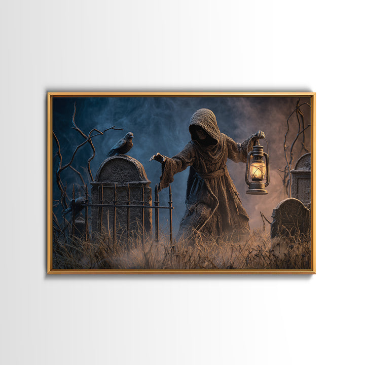 The Crossroads Spirit, Landscape Wall Art, Dark Fantasy Wall Art, Canvas Print, Halloween Wall Decor, Gothic Home Decor, Horror Wall Art