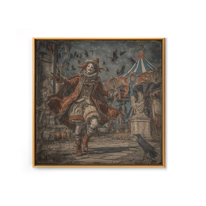 The Abandoned Carnival, Square Wall Art, Dark Halloween Decor, Canvas Print, Halloween Wall Decor, Gothic Home Decor, Collectible Wall Decor