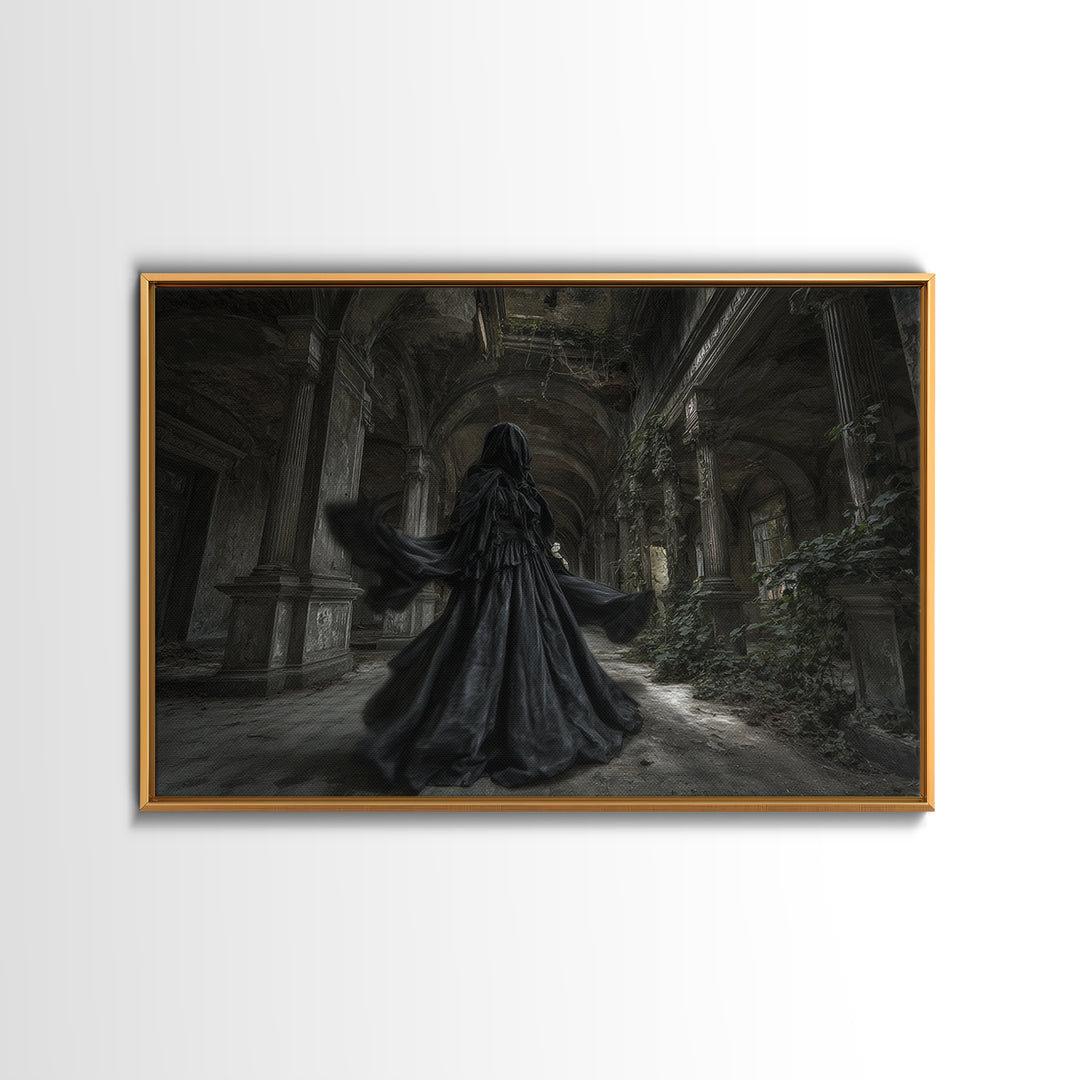 The Derelict Asylum, Landscape Wall Art, Dark Halloween Decor, Canvas Print, Halloween Wall Decor, Gothic Home Decor, Horror Wall Art