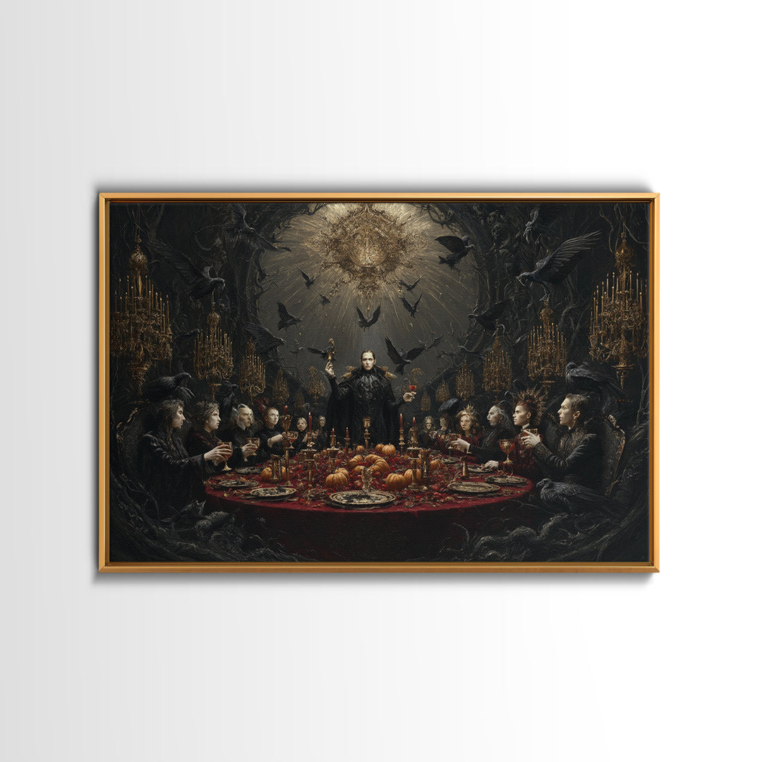The Vampire Banquet, Landscape Wall Art, Spooky Home Decor, Canvas Print, Halloween Wall Decor, Gothic Home Decor, Spooky Wall Decor