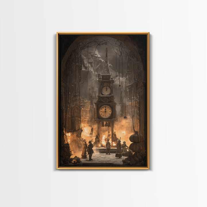 The Thirteenth Bell, Vertical Wall Art, Spooky Home Decor, Canvas Print, Halloween Wall Decor, Gothic Home Decor, Dark Fantasy Art