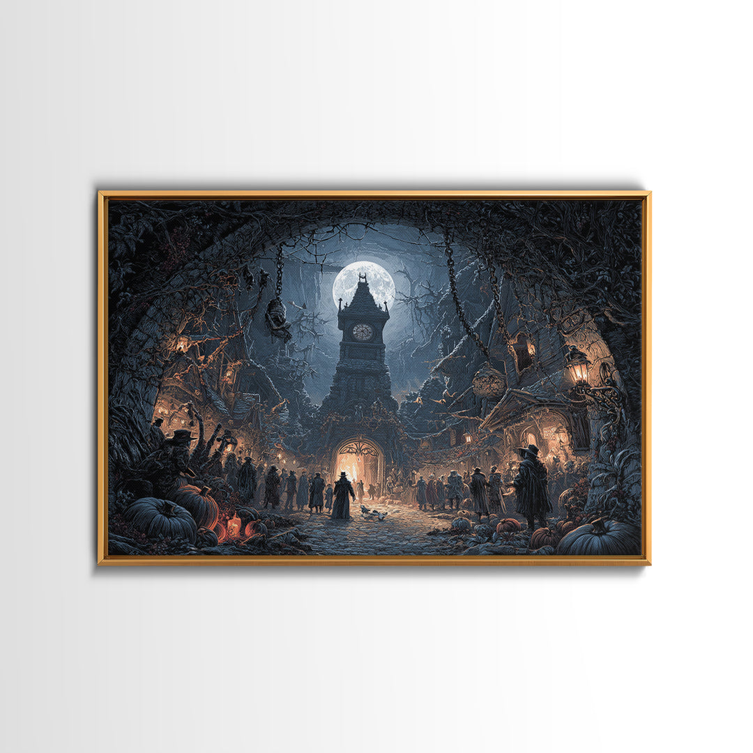 The Thirteenth Bell, Landscape Wall Art, Spooky Home Decor, Canvas Print, Halloween Wall Decor, Gothic Home Decor, Horror Wall Art