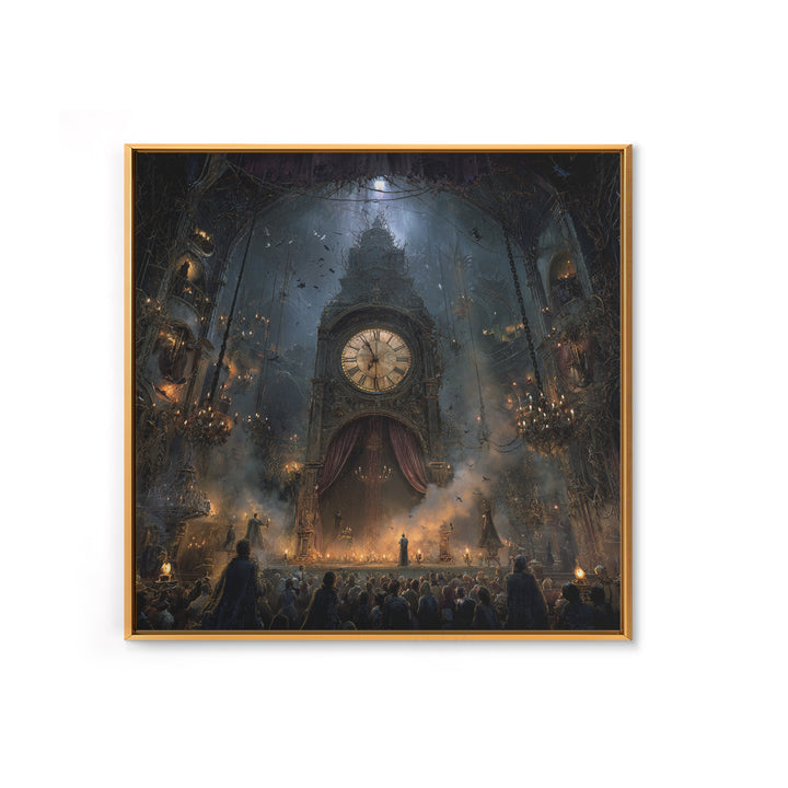 The Thirteenth Bell, Square Wall Art, Spooky Home Decor, Canvas Print, Halloween Wall Decor, Gothic Home Decor, Dark Fantasy Art