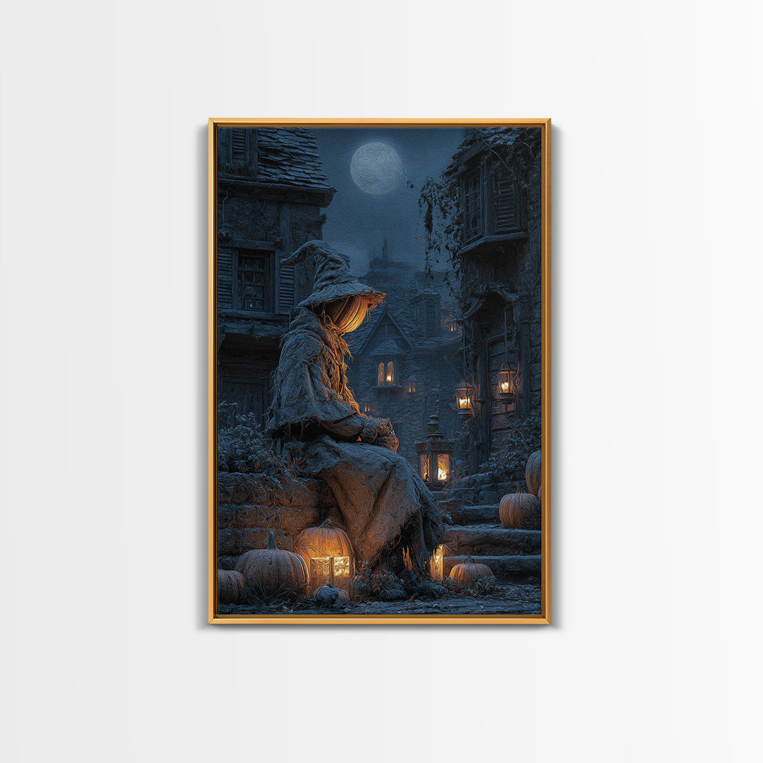 The First Frost Awakening, Vertical Wall Art, Gothic Horror Wall Art, Framed Canvas Print, Halloween Wall Decor, Gothic Home Decor