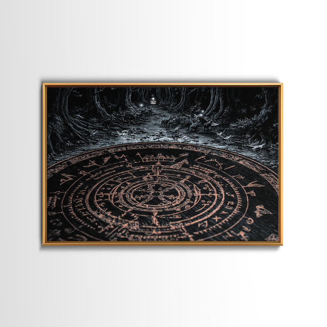 The Antique Spirit Board, Landscape Wall Art, Dark Halloween Decor, Canvas Print, Halloween Wall Decor, Gothic Home Decor, Macabre Wall Art
