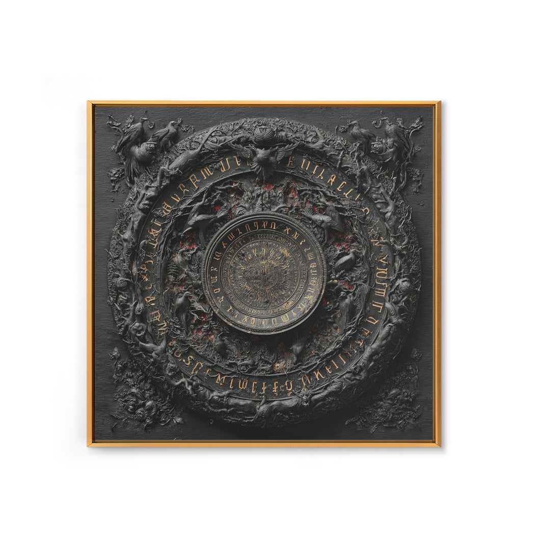 The Antique Spirit Board, Square Wall Art, Dark Fantasy Wall Art, Canvas Print, Halloween Wall Decor, Gothic Home Decor