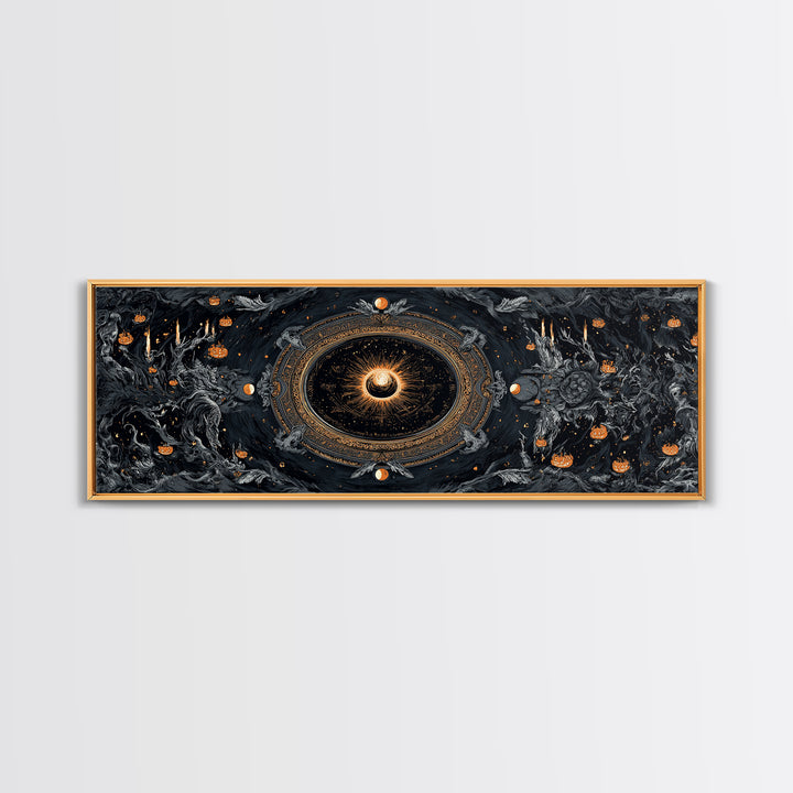 Celestial Witchcraft, Extra Wide Wall Art, Dark Halloween Decor, Canvas Print, Halloween Wall Decor, Gothic Home Decor, Seasonal Home Decor