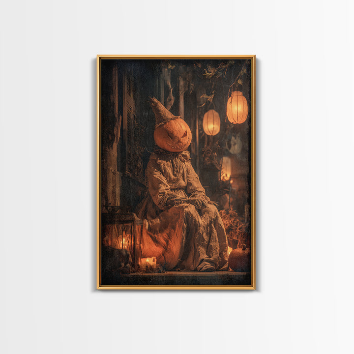 Occult Harvest Festival, Vertical Wall Art, Spooky Home Decor, Canvas Print, Halloween Wall Decor, Gothic Home Decor, Dark Fantasy Art