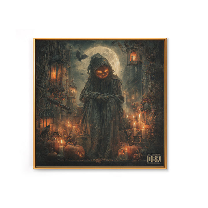 Occult Harvest Festival, Square Wall Art, Macabre Wall Art, Framed Canvas Print, Halloween Wall Decor, Gothic Home Decor, Horror Wall Art