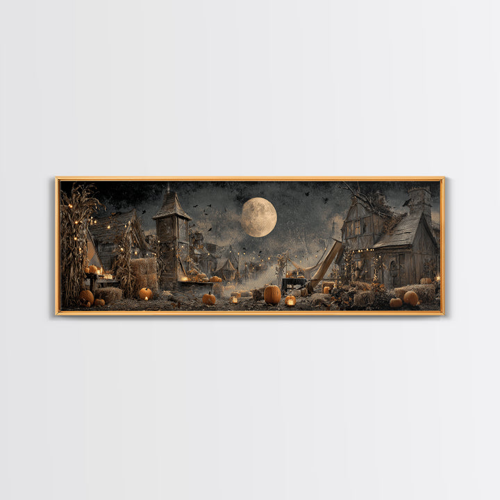 Occult Harvest Festival, Extra Wide Wall Art, Spooky Home Decor, Canvas Print, Halloween Wall Decor, Gothic Home Decor, Halloween Wall Art