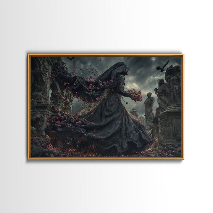 The Poison Garden, Landscape Wall Art, Dark Halloween Decor, Canvas Print, Halloween Wall Decor, Gothic Home Decor, Collectible Wall Decor