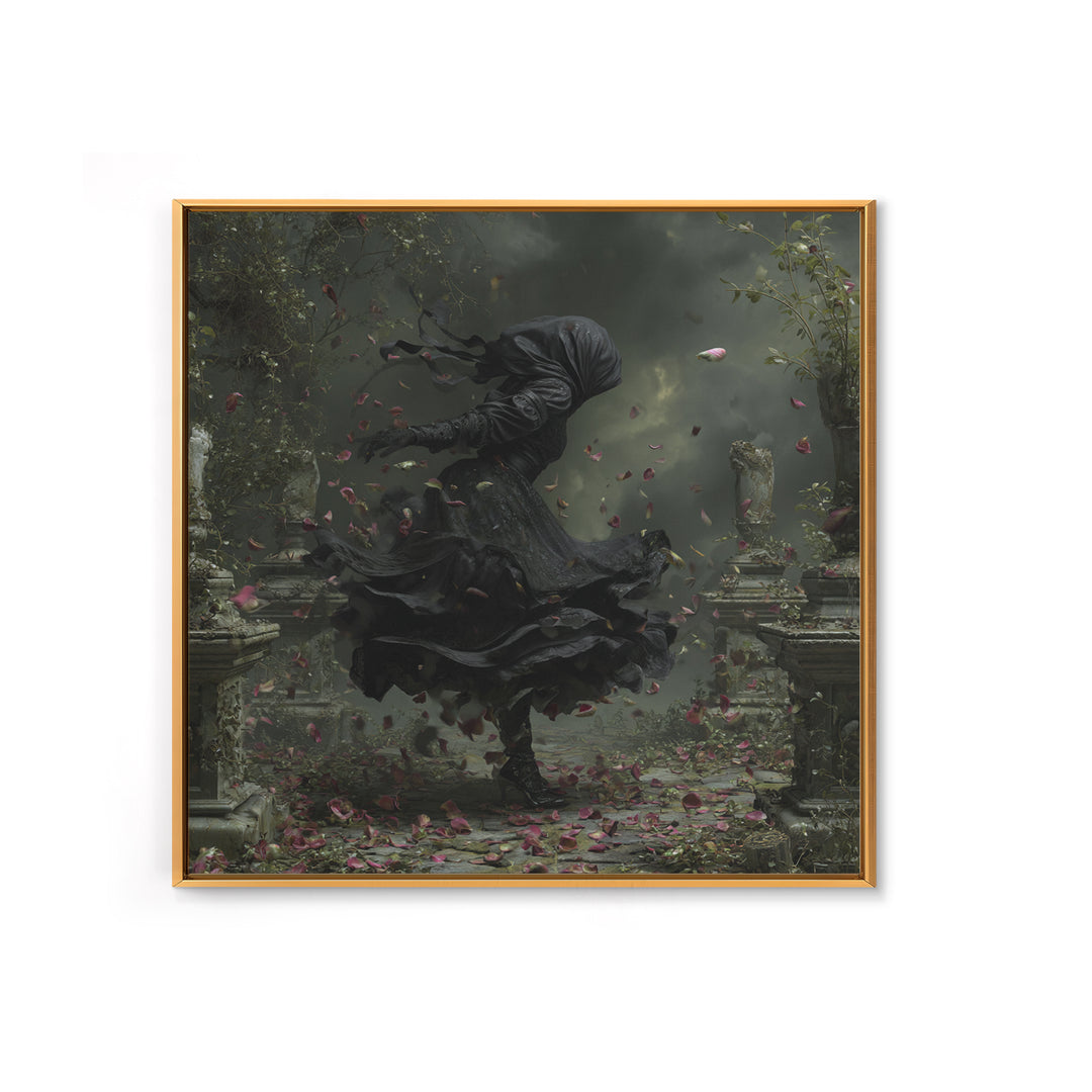 The Poison Garden, Square Wall Art, Haunted Gothic Art, Framed Canvas Print, Halloween Wall Decor, Gothic Home Decor, Dark Fantasy Art