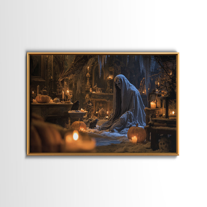 Frozen Halloween, Landscape Wall Art, Spooky Home Decor, Canvas Print, Halloween Wall Decor, Gothic Home Decor, Halloween Wall Art