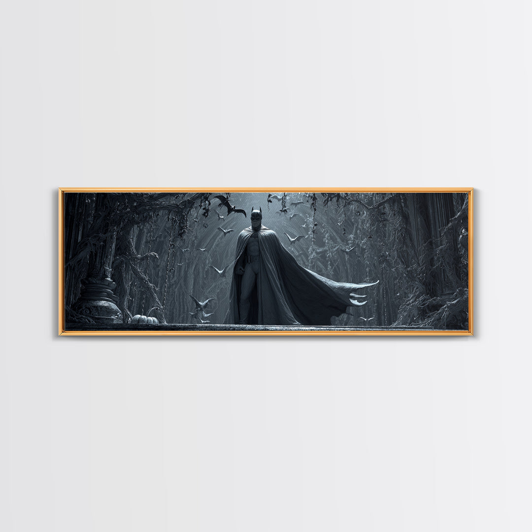 The Bat Prince, Extra Wide Wall Art, Dark Fantasy Wall Art, Canvas Print, Halloween Wall Decor, Gothic Home Decor, Seasonal Home Decor