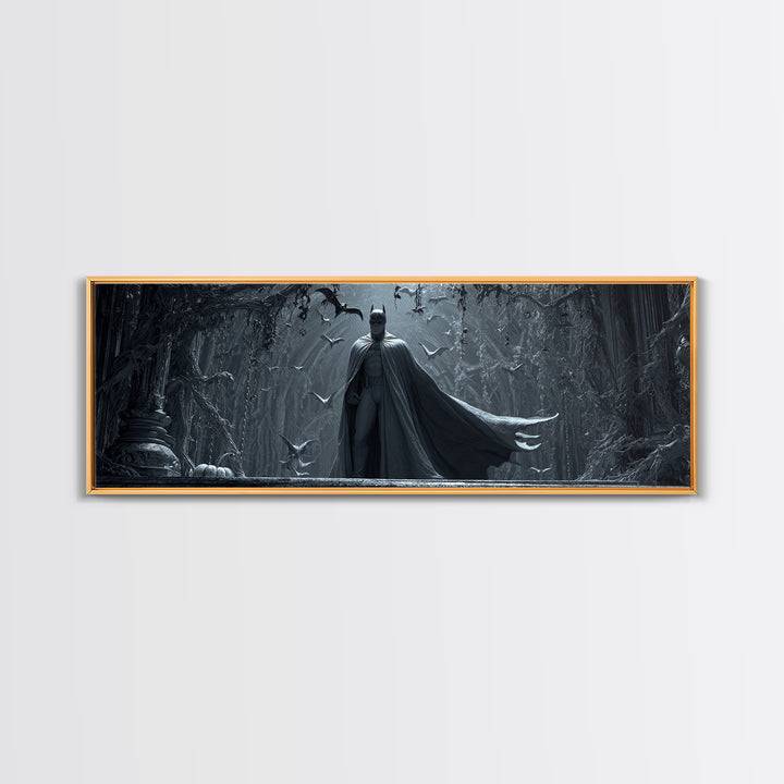 The Bat Prince, Extra Wide Wall Art, Dark Fantasy Wall Art, Canvas Print, Halloween Wall Decor, Gothic Home Decor, Seasonal Home Decor