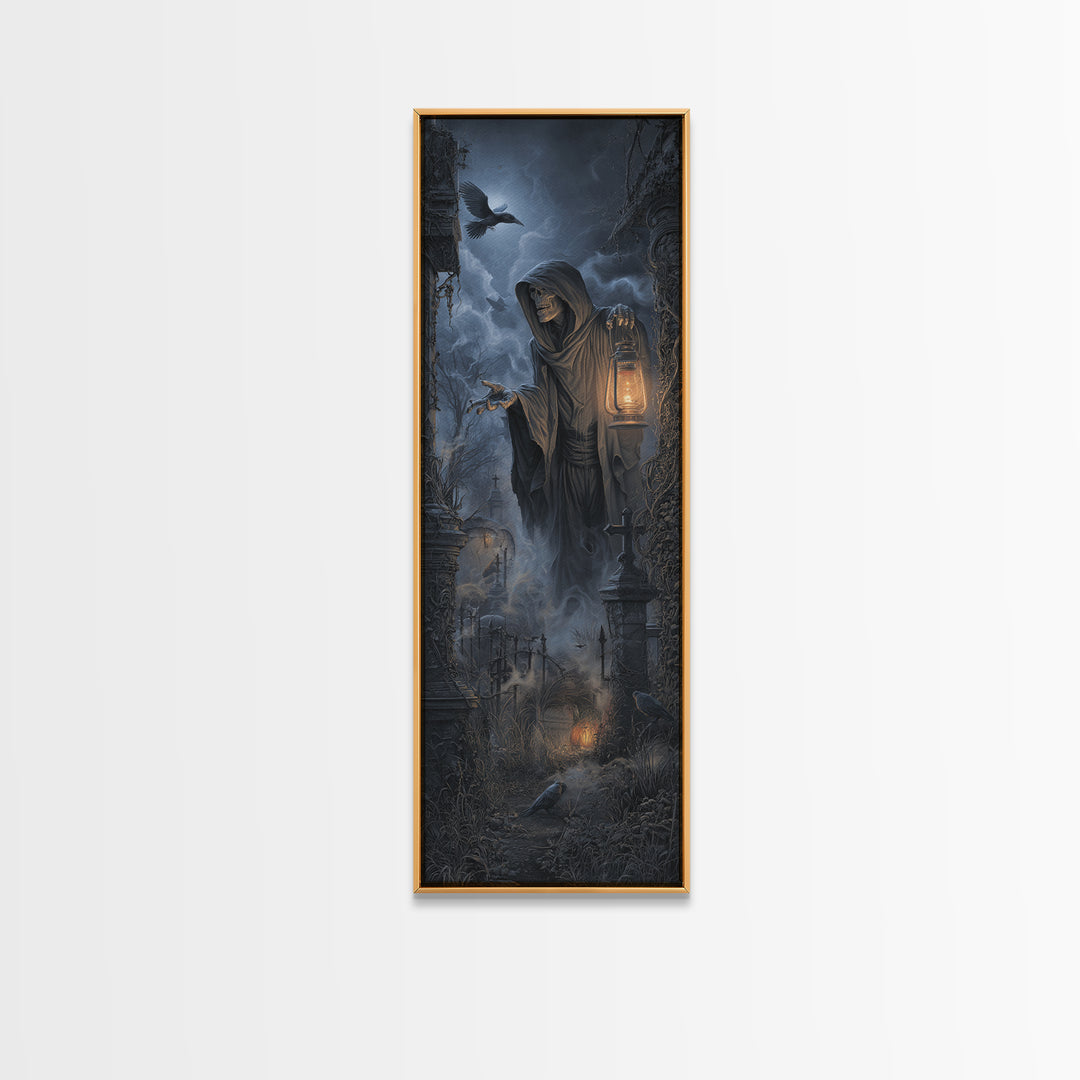 The Dream Eater, Tall Narrow Wall Art, Dark Halloween Decor, Canvas Print, Halloween Wall Decor, Gothic Home Decor, Halloween Wall Art