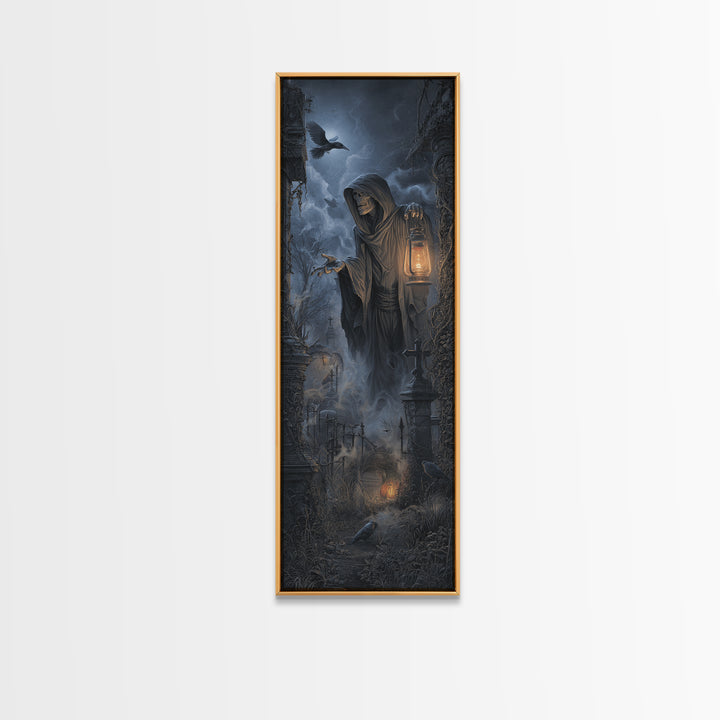 The Dream Eater, Tall Narrow Wall Art, Dark Halloween Decor, Canvas Print, Halloween Wall Decor, Gothic Home Decor, Halloween Wall Art