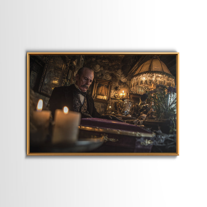 The Royal Coffin Maker, Landscape Wall Art, Dark Fantasy Wall Art, Canvas Print, Halloween Wall Decor, Gothic Home Decor