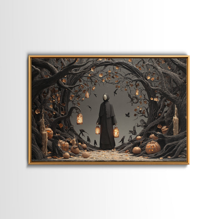 The Soul Collector, Landscape Wall Art, Dark Fantasy Wall Art, Canvas Print, Halloween Wall Decor, Gothic Home Decor, Macabre Wall Art