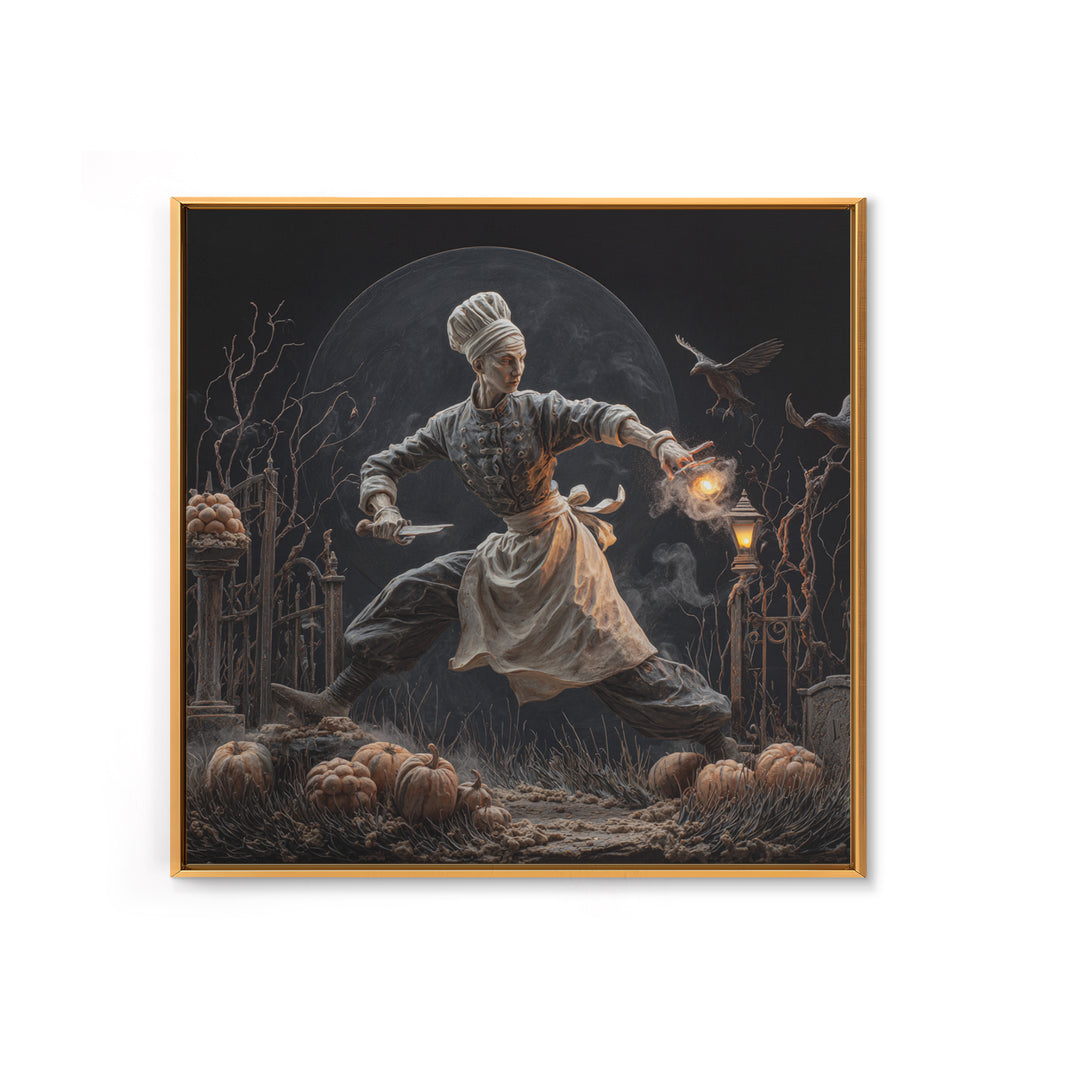 The Ghost Bakery, Square Wall Art, Dark Halloween Decor, Canvas Print, Halloween Wall Decor, Gothic Home Decor, Spooky Wall Decor