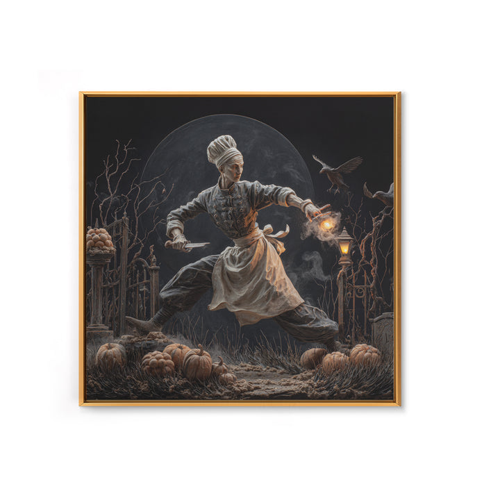 The Ghost Bakery, Square Wall Art, Dark Halloween Decor, Canvas Print, Halloween Wall Decor, Gothic Home Decor, Spooky Wall Decor