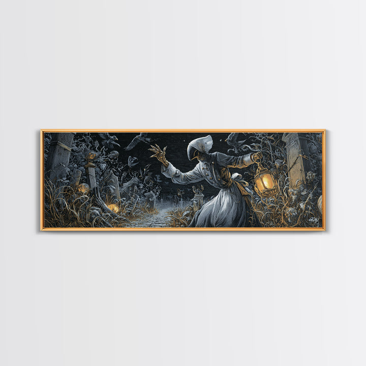 The Ghost Bakery, Extra Wide Wall Art, Spooky Home Decor, Canvas Print, Halloween Wall Decor, Gothic Home Decor, Seasonal Home Decor