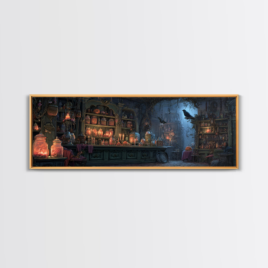 The Goblin Candy Shop, Extra Wide Wall Art, Spooky Home Decor, Canvas Print, Halloween Wall Decor, Gothic Home Decor, Spooky Wall Decor