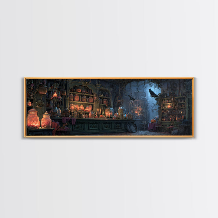 The Goblin Candy Shop, Extra Wide Wall Art, Spooky Home Decor, Canvas Print, Halloween Wall Decor, Gothic Home Decor, Spooky Wall Decor