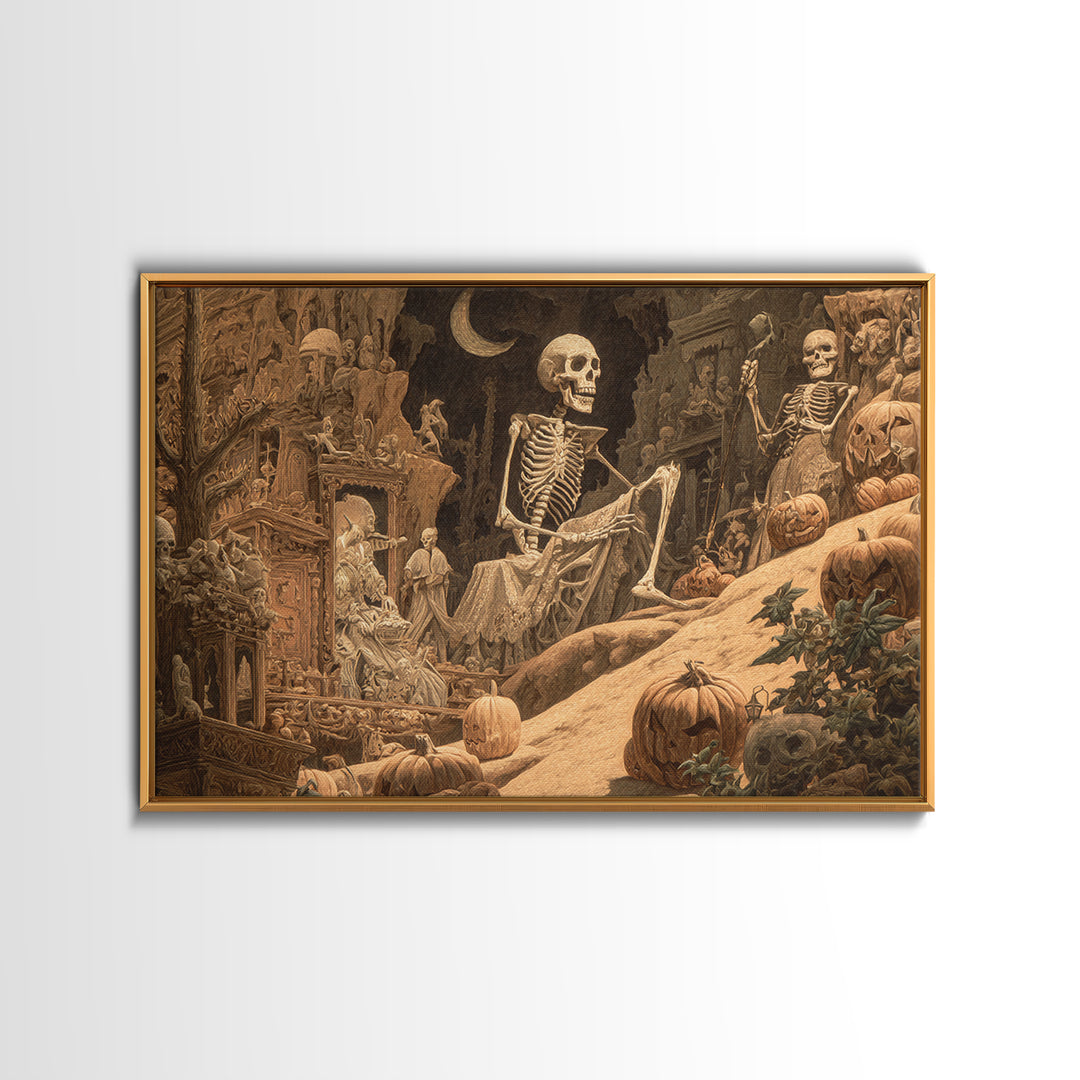 Desert Halloween, Landscape Wall Art, Dark Halloween Decor, Canvas Print, Halloween Wall Decor, Gothic Home Decor, Macabre Wall Art