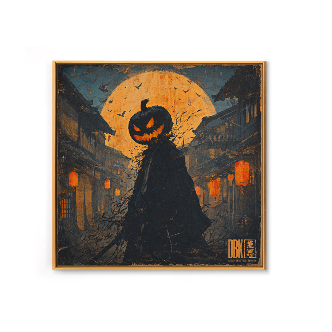 The Town Where Shadows Live, Square Wall Art, Macabre Wall Art, Framed Canvas Print, Halloween Wall Decor, Gothic Home Decor