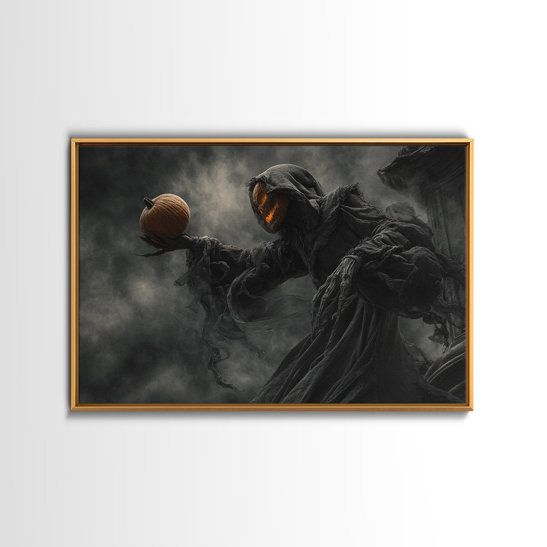 Halloween On Another Planet, Landscape Wall Art, Dark Halloween Decor, Canvas Print, Halloween Wall Decor, Gothic Home Decor