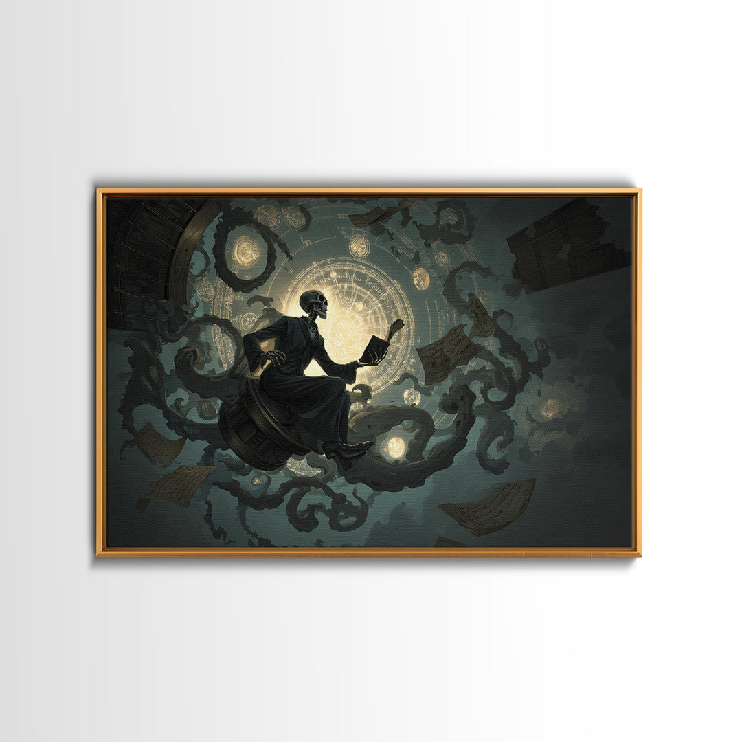 The Astronomer Of The Hollow Sky, Landscape Wall Art, Spooky Home Decor, Canvas Print, Halloween Wall Decor, Gothic Home Decor