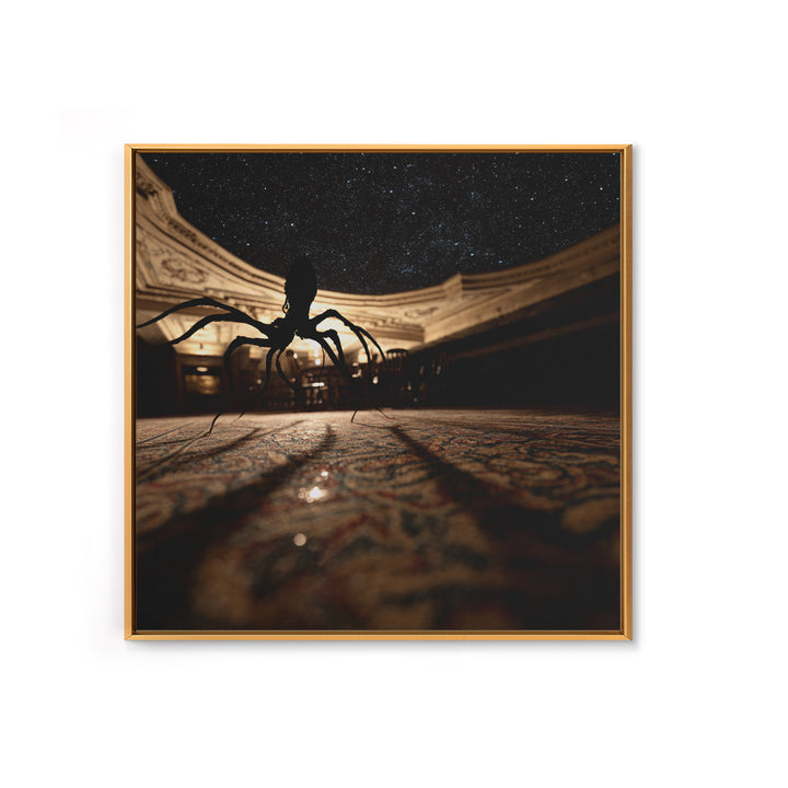 The Crawler Beneath The Floor Of Stars, Square Wall Art, Haunted Gothic Art, Canvas Print, Halloween Wall Decor, Gothic Home Decor