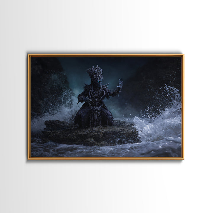 The Keeper Of The Black Reef Key, Landscape Wall Art, Spooky Home Decor, Canvas Print, Halloween Wall Decor, Gothic Home Decor