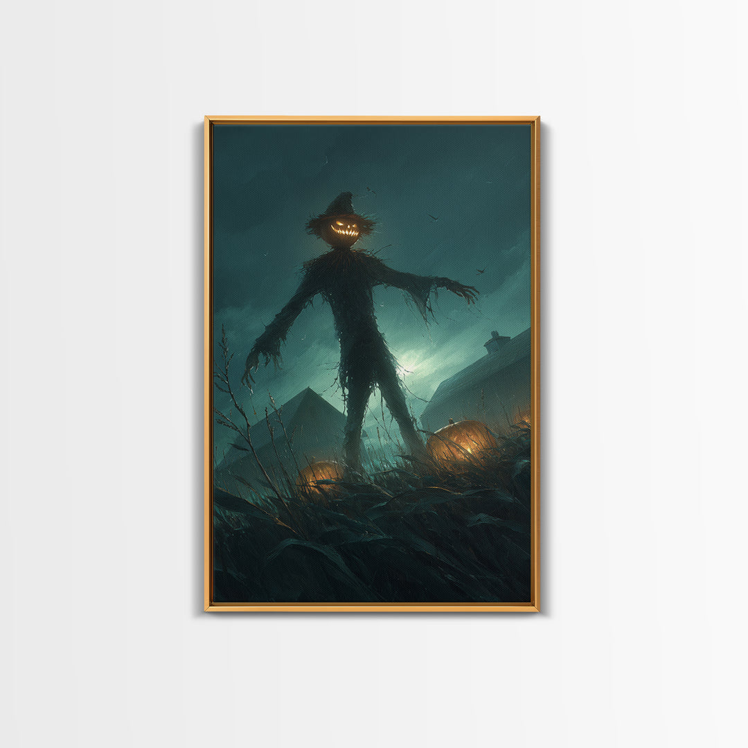 The Harvest Of The Eldritch Field, Vertical Wall Art, Eldritch Gothic Decor, Framed Canvas Print, Halloween Wall Decor, Gothic Home Decor
