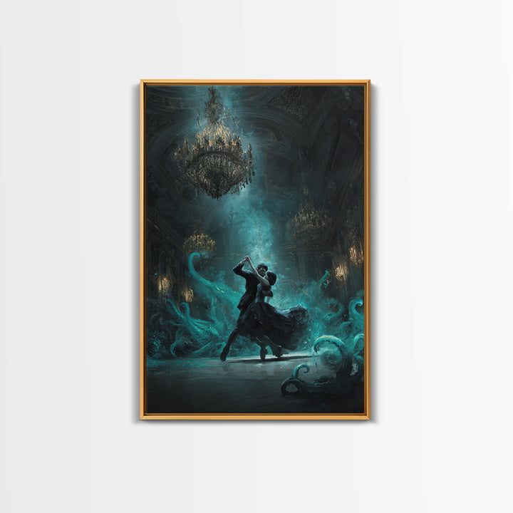 The Ballroom Of Silent Shoggoths, Vertical Wall Art, Cosmic Horror Wall Art, Canvas Print, Halloween Wall Decor, Gothic Home Decor