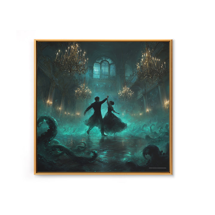 The Ballroom Of Silent Shoggoths, Square Wall Art, Dark Halloween Decor, Canvas Print, Halloween Wall Decor, Gothic Home Decor