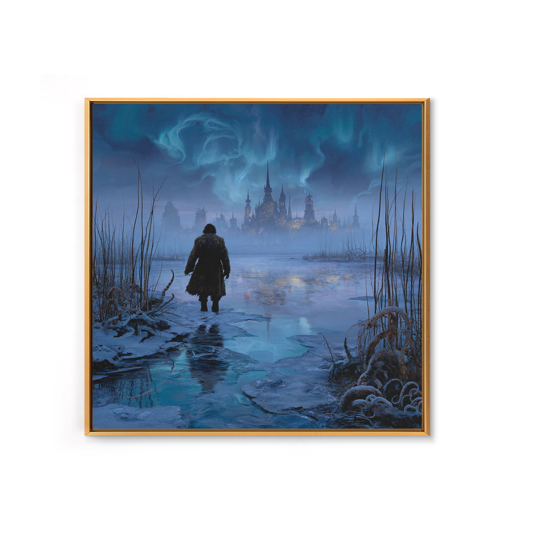 The Frost Beyond Carcosa, Square Wall Art, Haunted Gothic Art, Canvas Print, Halloween Wall Decor, Gothic Home Decor, Horror Wall Art