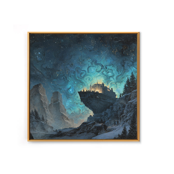 The Candelit Ark Of Forgotten Stars, Square Wall Art, Dark Halloween Decor, Canvas Print, Halloween Wall Decor, Gothic Home Decor