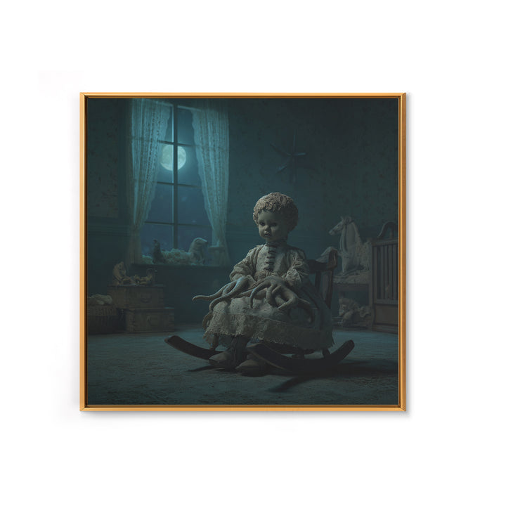 The Doll From Beyond The Void, Square Wall Art, Dark Fantasy Wall Art, Canvas Print, Halloween Wall Decor, Gothic Home Decor