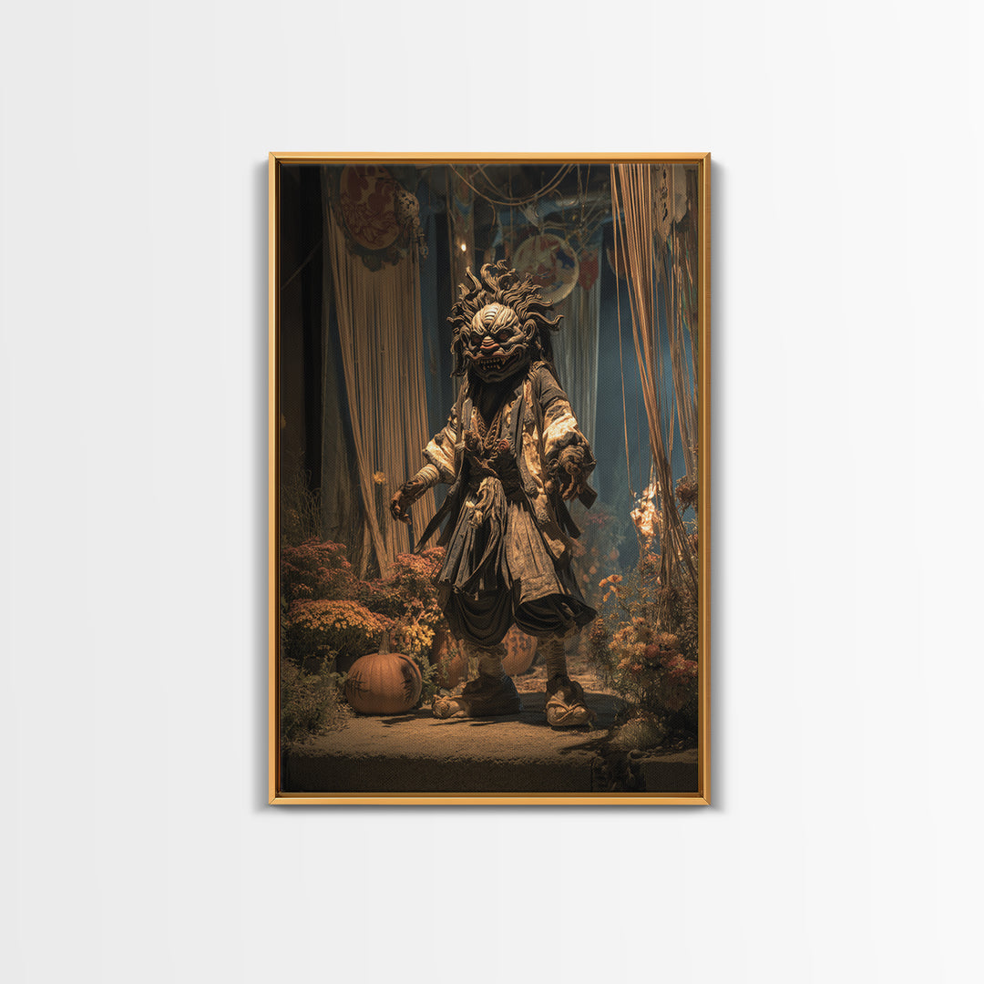 The Festival Of The Little Old Ones, Vertical Wall Art, Macabre Wall Art, Canvas Print, Halloween Wall Decor, Gothic Home Decor