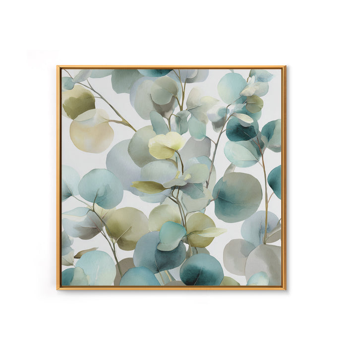 Soft Botanical Eucalyptus Print for Clean Atmosphere Canvas Print, Dental Office Art, Dental Wall Art, Office Decor, Calm, DOA-1x1-27