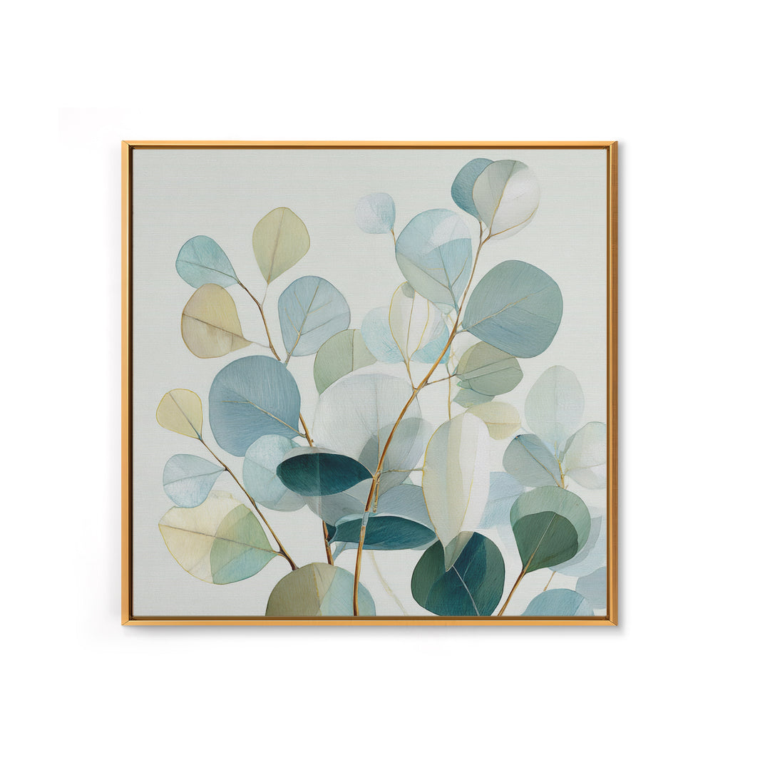 Soft Botanical Eucalyptus Print for Clean Atmosphere Canvas Print, Dental Office Art, Office Wall Art, Office Decor, Calm, DOA-1x1-3