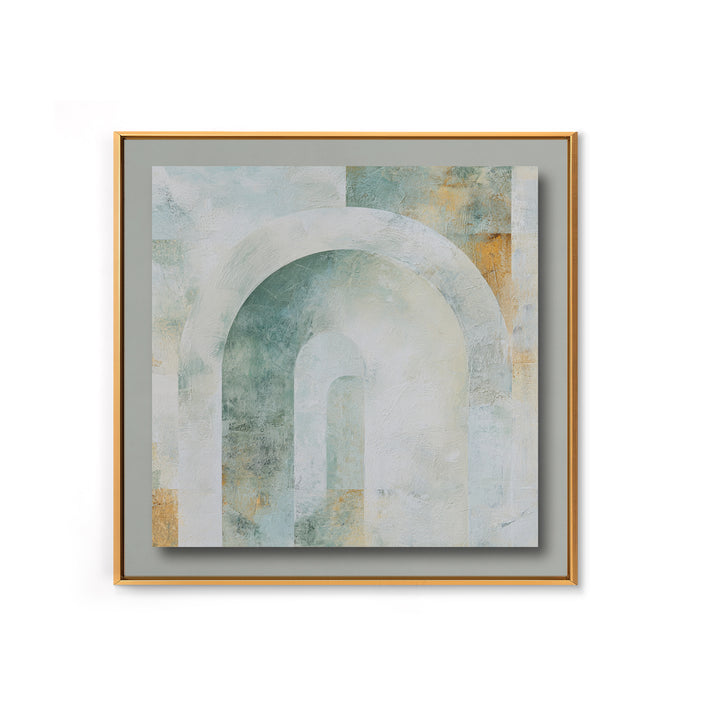 Light Scandinavian Abstract Arches Framed Canvas Print, Dental Office Art, Dental Assistant, Office Decor, Fine Art, Calm, DOA-1x1-41